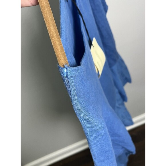 Terzo Millennio Blouse Women’s‎ Small Blue LINEN ITALY Floral Embroidery Shirt - Picture 4 of 8